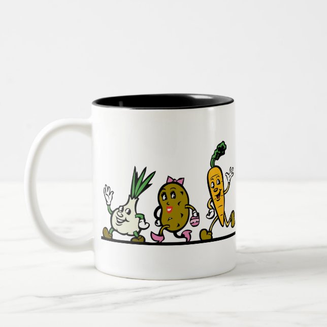 Vegetables Two-Tone Coffee Mug (Left)