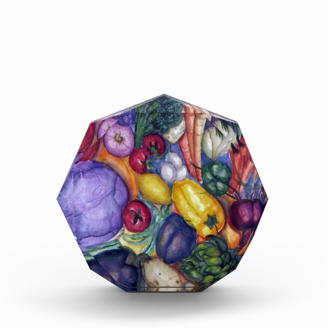 Vegetables Vegetable Watercolor Art Acrylic Award (Front)