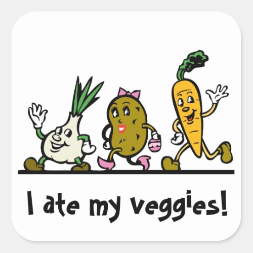 Vegetables  Veggie Ate My Veggies Reward Sticker