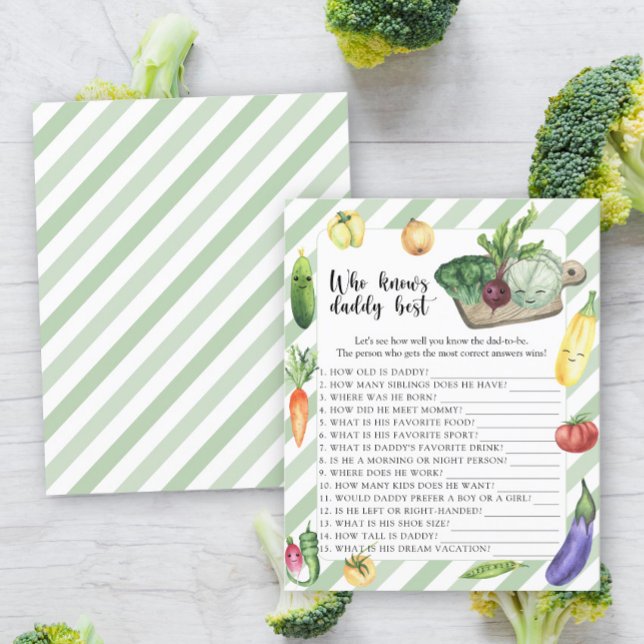 Vegetables - Who knows daddy best game (Creator Uploaded)