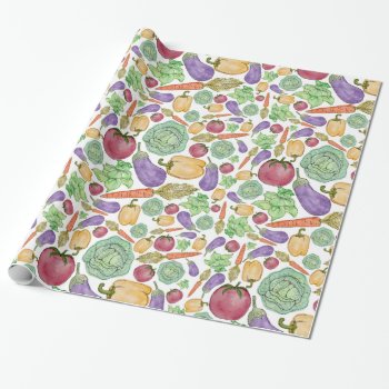 Vegetables! Wrapping Paper by CVZ_Illustrations at Zazzle