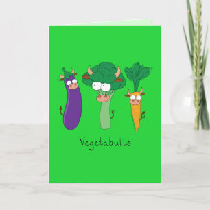 VegetaBULLS Vegetable Bulls Funny Greeting Card
