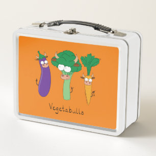Vegetabulls Vegetable Bulls Funny Lunch Box
