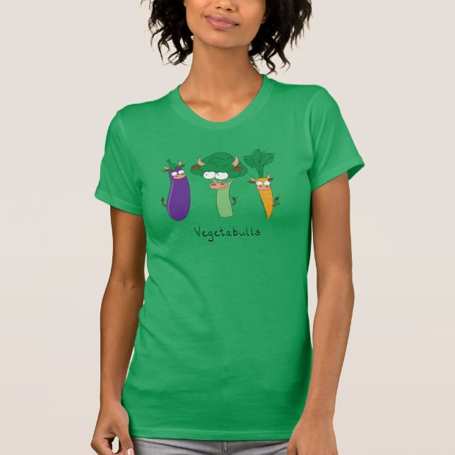 Vegetabulls Vegetable Bulls Funny Women's T-shirt (Front)