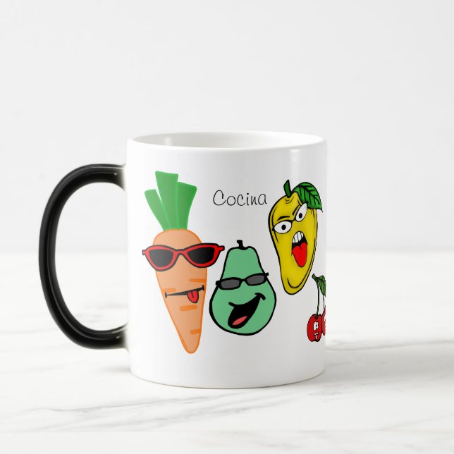 vegetales y frutas color morph mug  (Left)