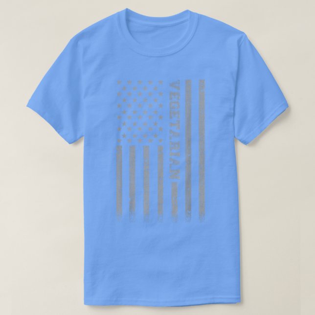 Vegetarian American Flag  1819 T-Shirt (Design Front)