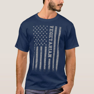 Vegetarian American Flag T-Shirt