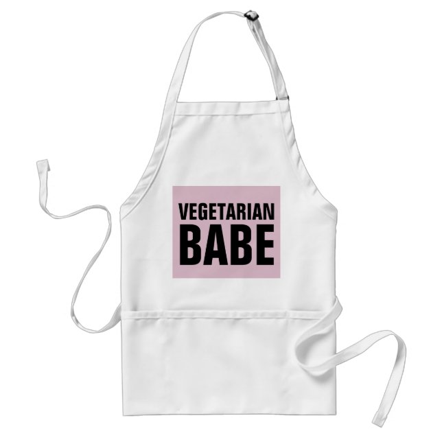 VEGETARIAN BABE LADIES Kitchen Aprons (Front)