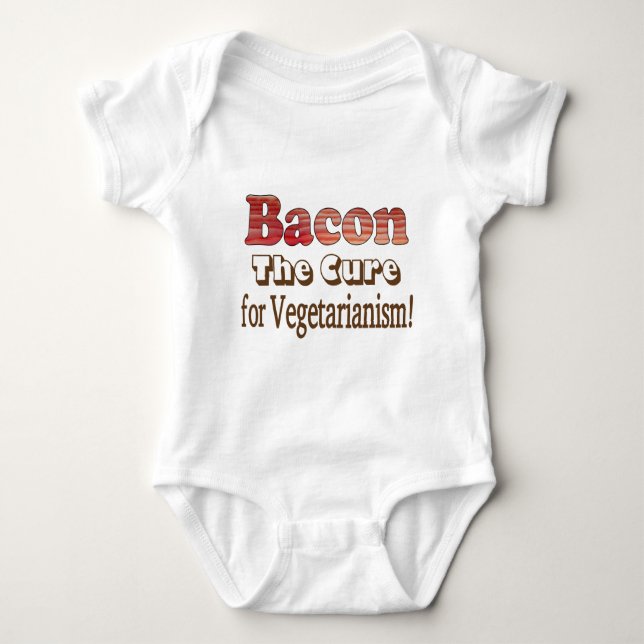 Vegetarian Bacon Baby Bodysuit (Front)
