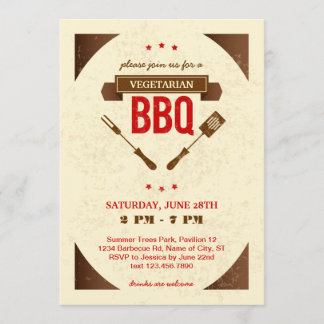 Vegetarian BBQ Invitation