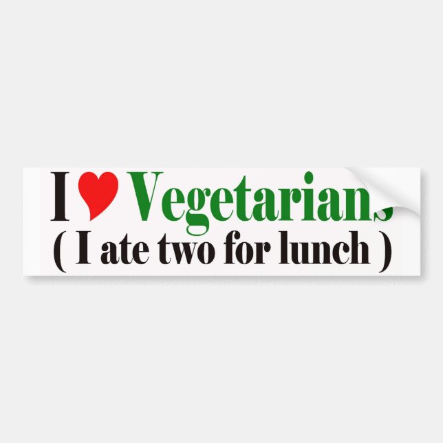 Vegetarian Bumper Sticker (Front)