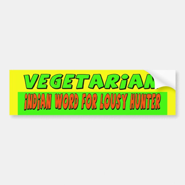 Vegetarian Bumper Sticker (Front)