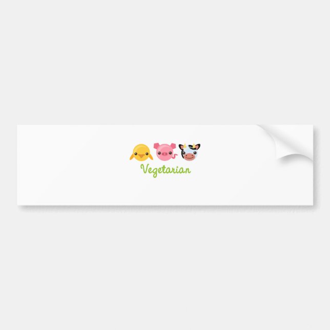 Vegetarian Bumper Sticker (Front)