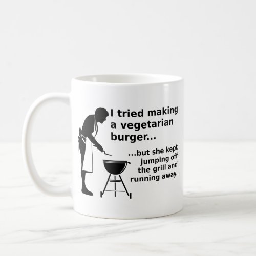 Vegetarian Burger Funny Meat Mug Humor