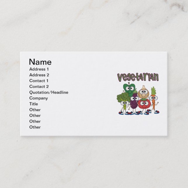 Vegetarian Business Card (Front)