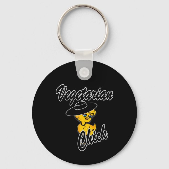 Vegetarian Chick #4 Keychain (Front)
