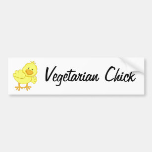 Vegetarian Chick Bumper Sticker