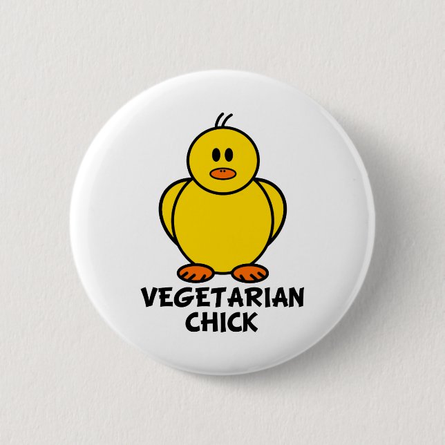 Vegetarian Chick Button (Front)