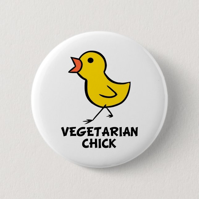 Vegetarian Chick Button (Front)