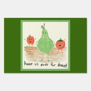 Vegetarian, Children's Art Yard Sign