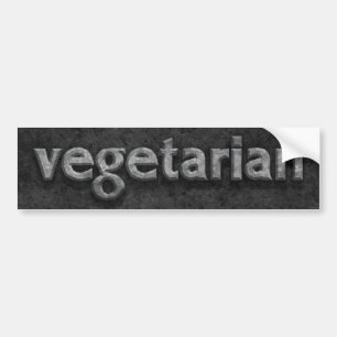 Vegetarian Chiseled Stone Bumper Sticker
