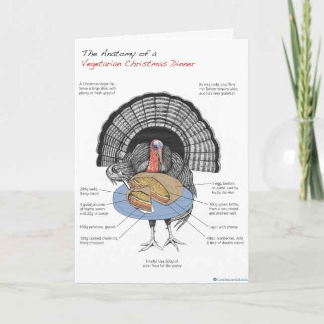 Vegetarian Christmas card (Front)