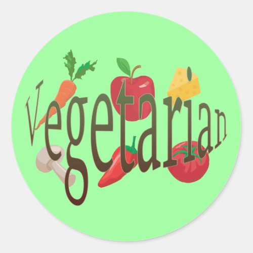 Vegetarian Classic Round Sticker