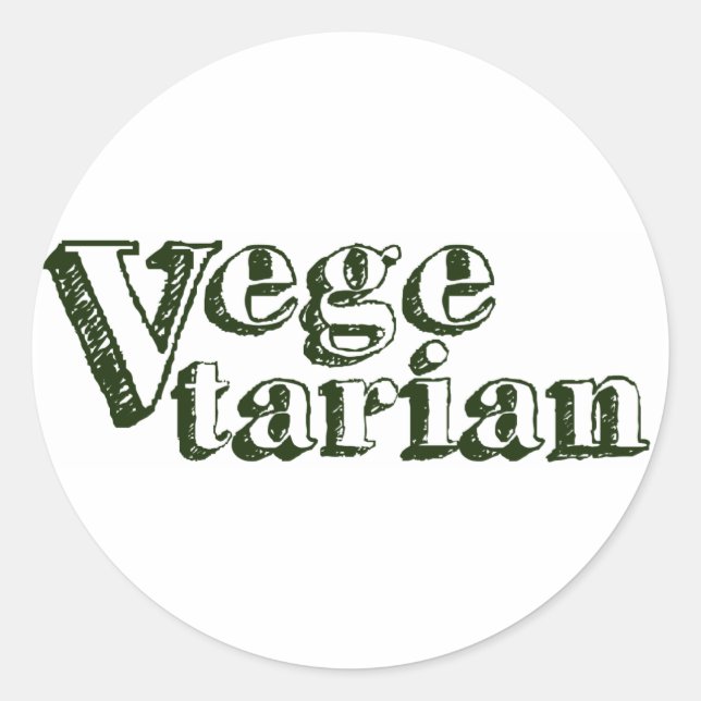 Vegetarian Classic Round Sticker (Front)