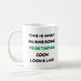vegetarian cook, awesome coffee mug