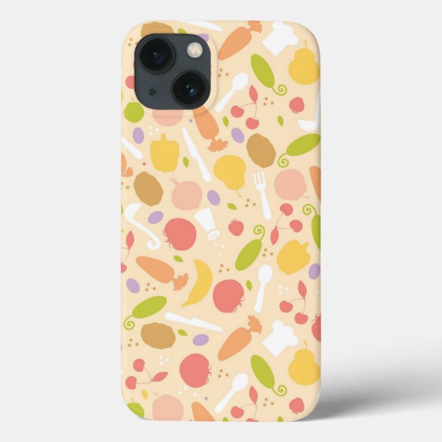 Vegetarian cooking pattern background Case-Mate iPhone case (Back)