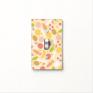 Vegetarian cooking pattern background light switch cover