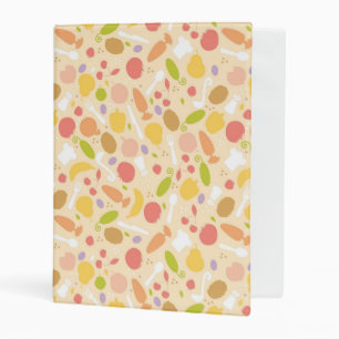 Vegetarian cooking pattern background mini binder