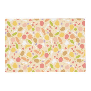 Vegetarian cooking pattern background placemat