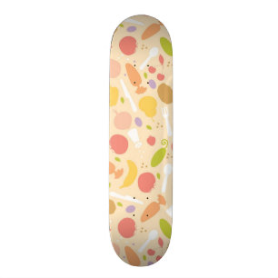 Vegetarian cooking pattern background skateboard deck