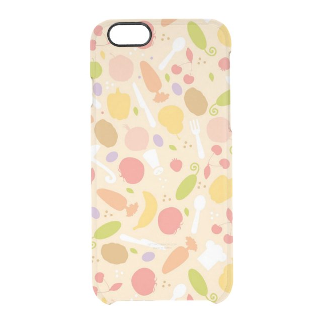 Vegetarian cooking pattern background uncommon iPhone case (Back)