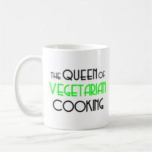 vegetarian cooking queen coffee mug