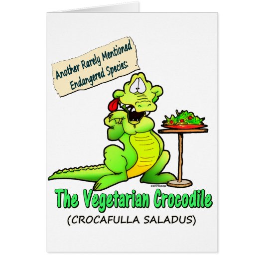 VEGETARIAN CROCODILE CARDS (Front)