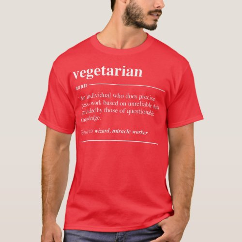 Vegetarian Definition Funny Noun  T_Shirt