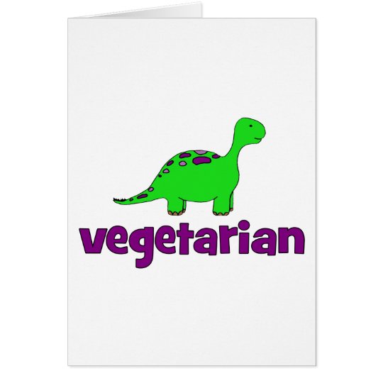 Vegetarian - Dinosaur Design Card