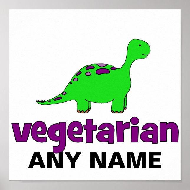 Vegetarian - Dinosaur Design Poster (Front)