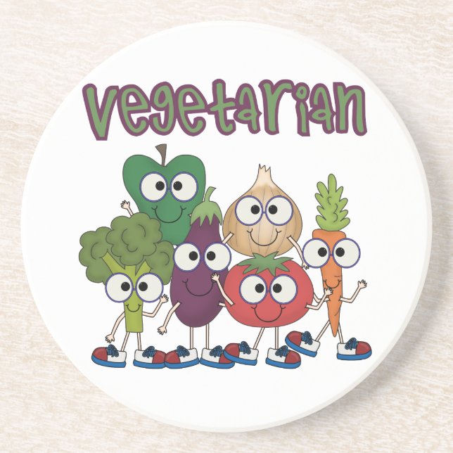 Vegetarian Drink Coaster (Front)