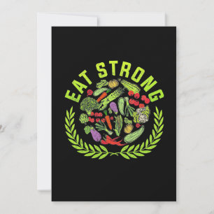 Vegetarian Eat Strong Invitation
