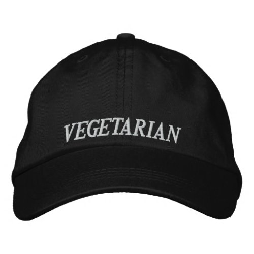 Vegetarian Embrodery Baseball Cap