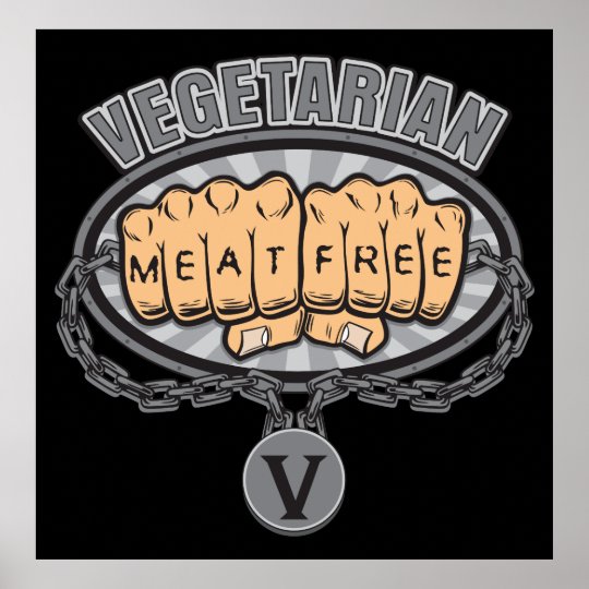 Vegetarian Fists Poster