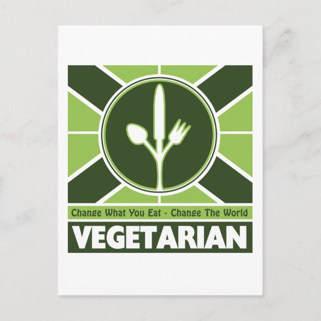 Vegetarian Flag Postcard (Front)