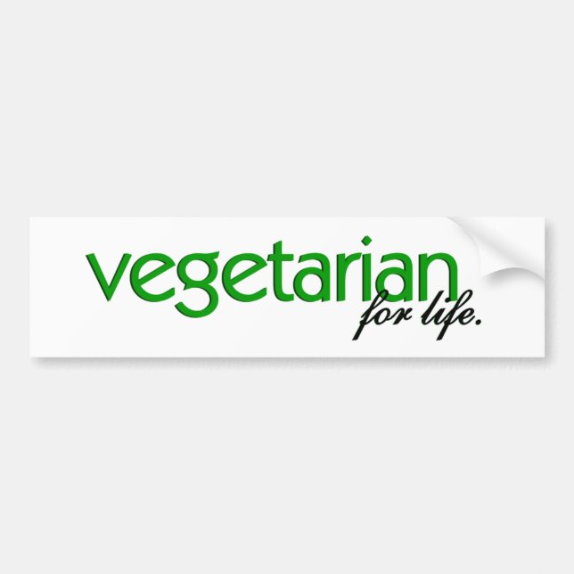Vegetarian for Life Bumper Sticker (Front)