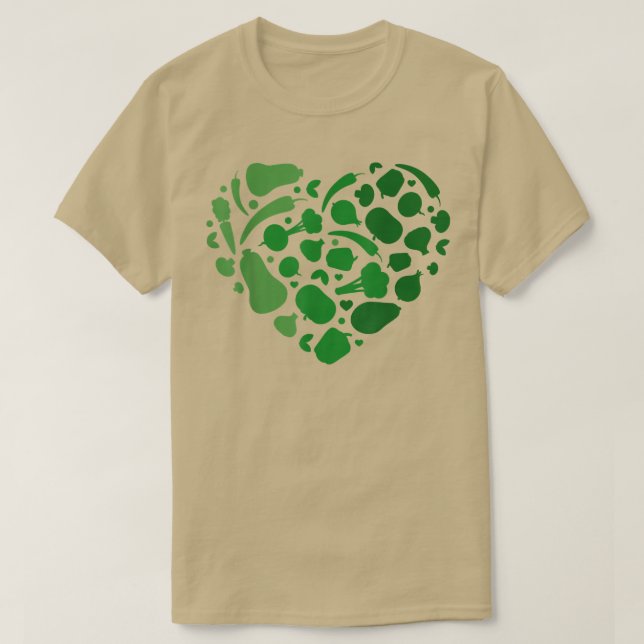 Vegetarian Healthy Food Vegetables  T-Shirt (Design Front)