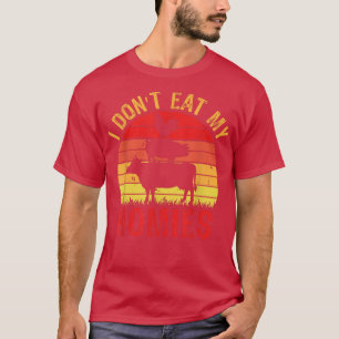 Vegetarian I Don't Eat My Homies Funny Vegan Retro T-Shirt