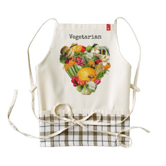 Vegetarian - I Love All Vegetables Zazzle HEART Apron