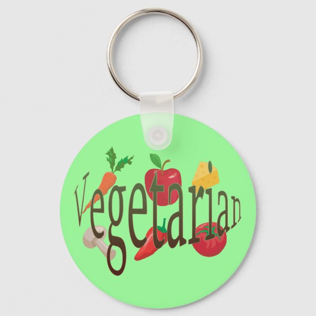 Vegetarian Keychain (Front)